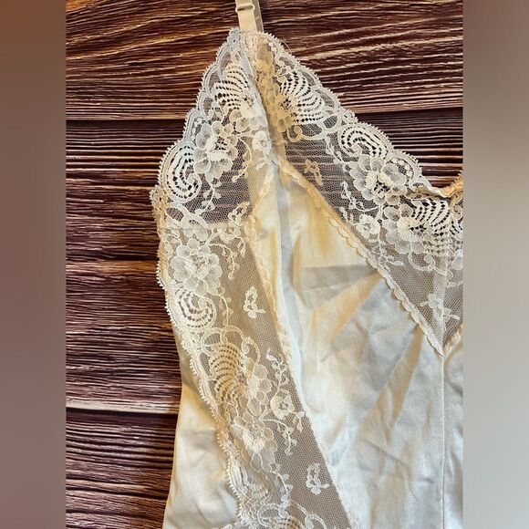 Ashley Taylor Vintage Sheer Flowered One Piece! Size Small. - Picture 6 of 7